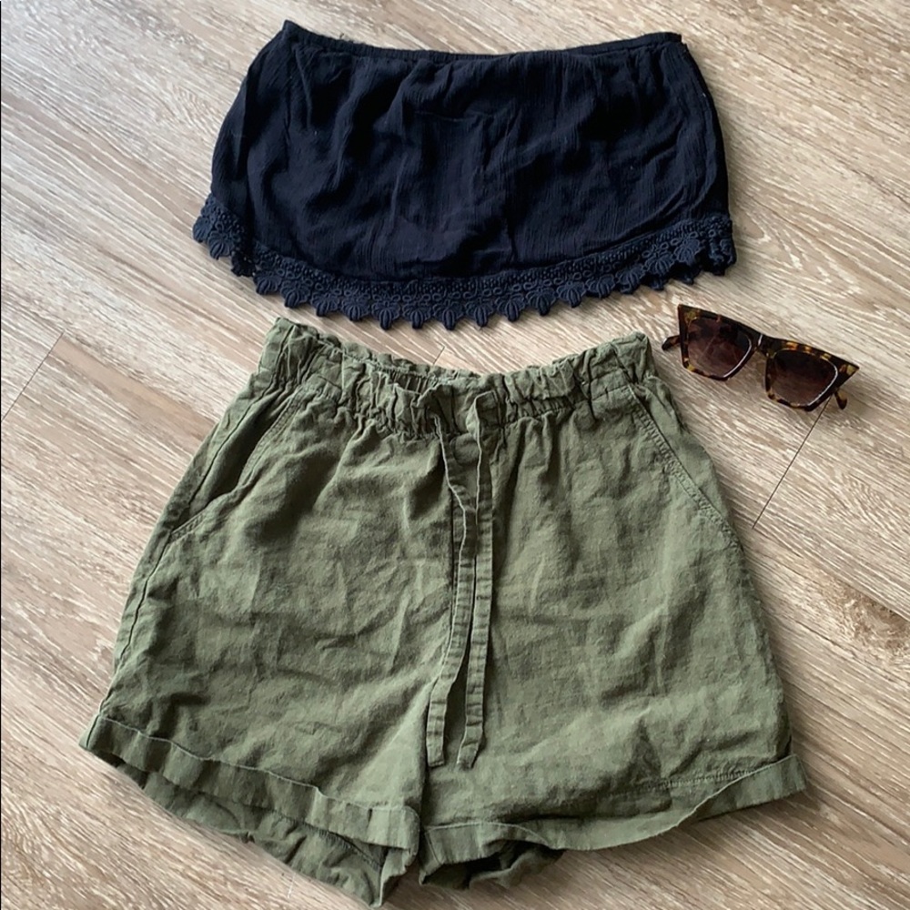 Green Bermuda shorts